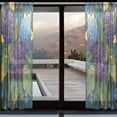 thumbnail image 2 of BZSMCE Window Curtain Panels Set Of 2 In Purple Hydrangeas Printed, 2 of 4