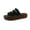Black, variant on Red Womens Casual Leather And Thick-Soled Shoes Fall Winter Style Comfortable Thick Warm Home Sandals