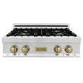 thumbnail image 2 of ZLINE 30 in. Autograph Edition Rangetop in Stainless Steel with Champagne Bronze Accents (RTZ-30-CB), 2 of 5