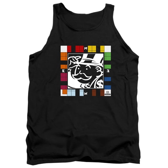 Monopoly Game Board Adult Tank Top Black