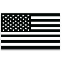 Magnet Me Up Black and White American Flag Vinyl Automotive Magnet, 7x12 inches