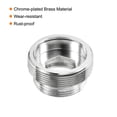thumbnail image 4 of Adaptador de grifo macho a macho Uxcell, conector recto aerador cromado para filtro de agua de manguera M26 x M22 2, 4 of 4