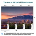 thumbnail image 3 of Peel and Stick Wallpaper Waterproof Albuquerque Cityscape Wall Mural Decor Self Adhesive and Removable 69in x 98in, 3 of 8