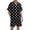 Black, variant on Couple Matching Pajamas Sets Polka Dot Silk Short Sleeve Button Down Pjs Sleepwear 2 Piece Lounge Set