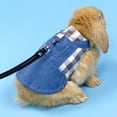 thumbnail image 3 of CUTELOVE Small Pet Clothes Leash Set Hoodie Strap Jeans Guinea Pig Lop-eared Rabbit Hamster Leash Outdoor Dress, 3 of 6