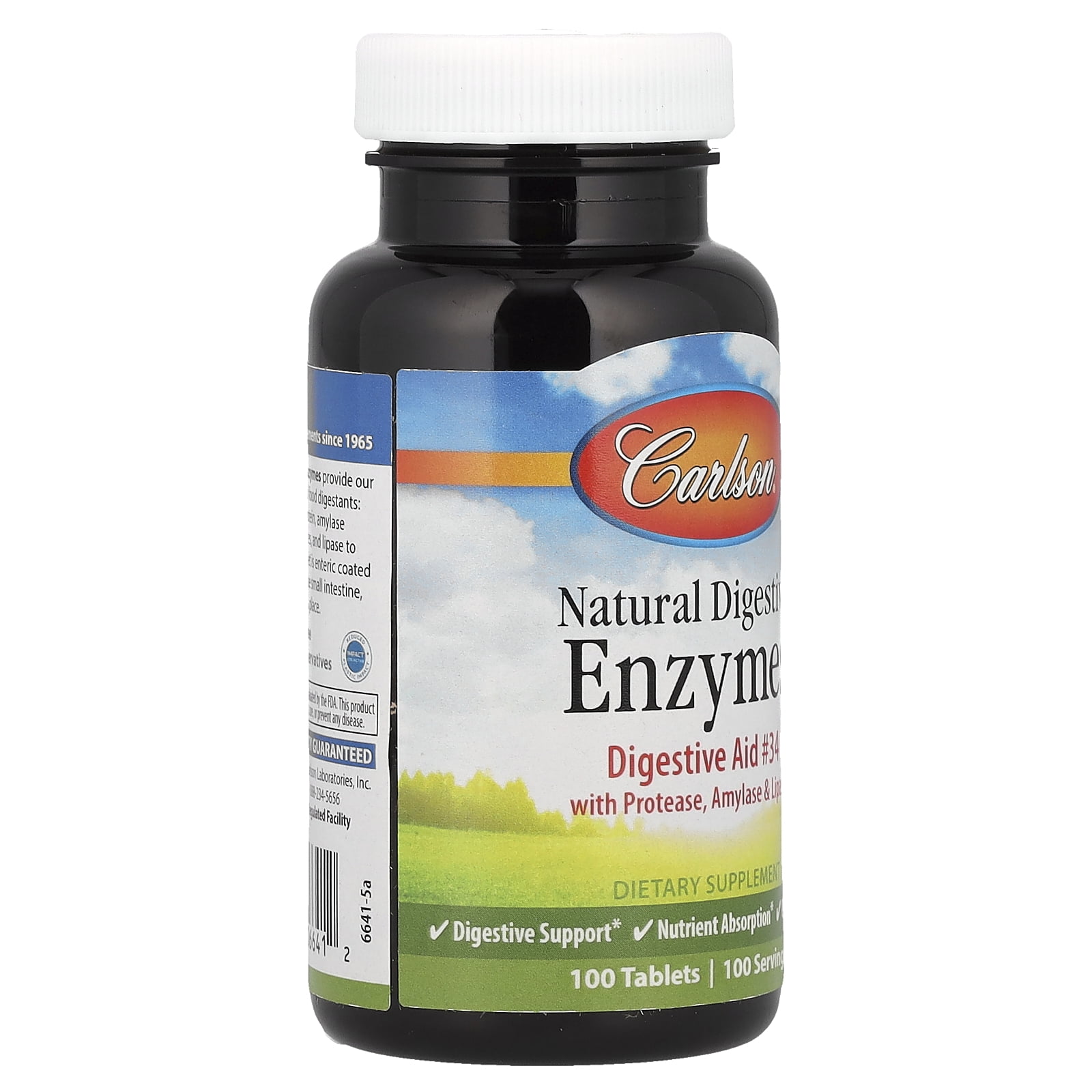 Carlson Natural Digestive Enzymes, 100 Tablets