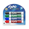 Expo Low Odor Dry Erase Markers, Chisel Tip, Assorted Colors, 4 Count