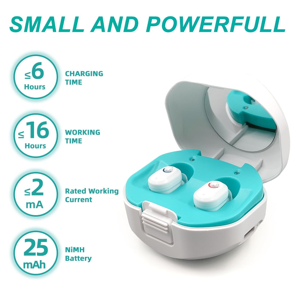 Adofi Hearing Aids for Seniors, Rechargeable Personal Sound Amplifiers for Severe Hearing Loss, Hearing Amplifiers for Adults with Noise Cancelling, Magnetic Charging Case