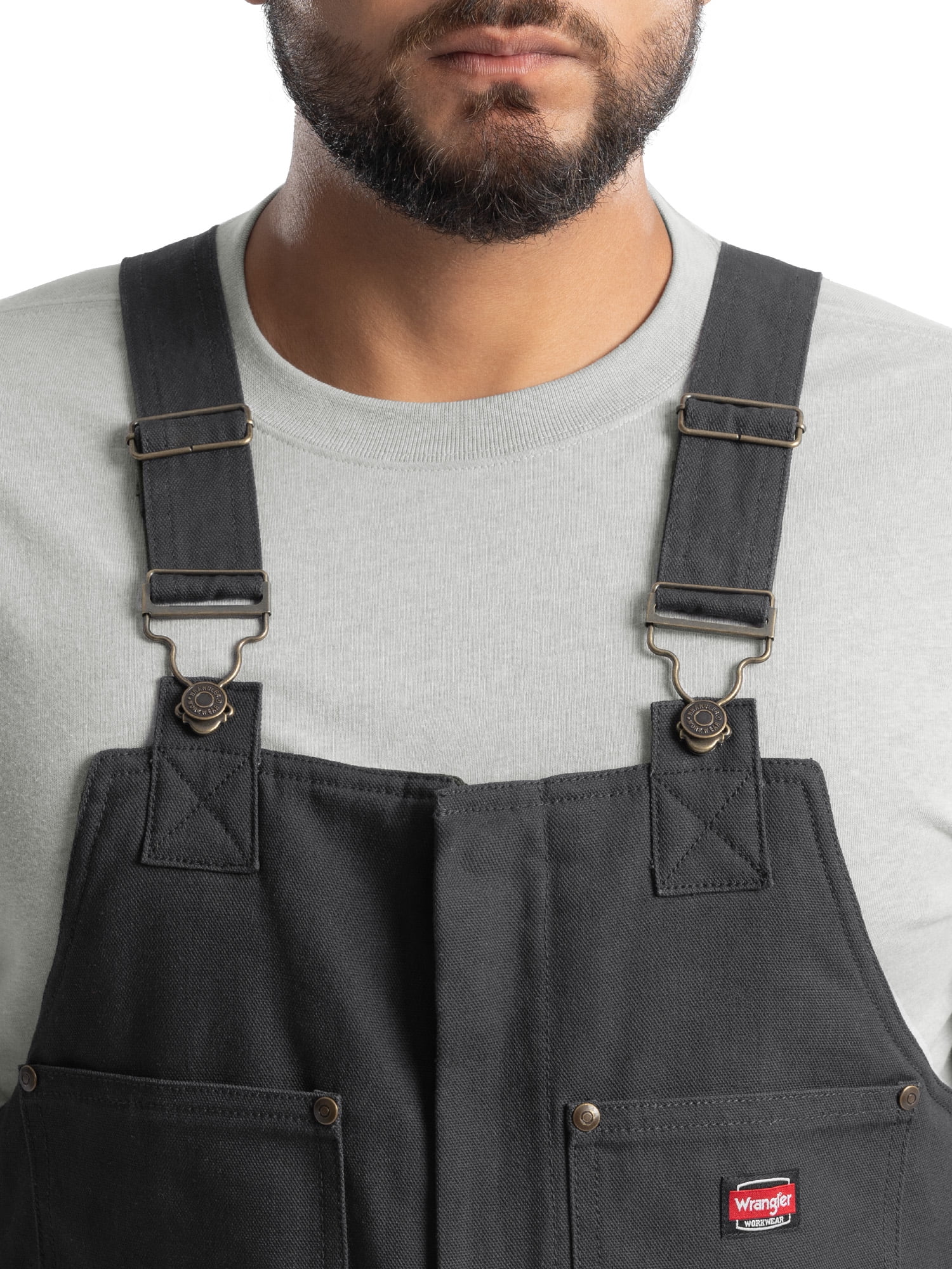 Wrangler Workwear Men's Insulated Heavy Duty Flex Duck Work Bib Overall, Size S-3XL