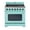 Ocean Mist Turquoise, variant on Unique Appliances Ugp-36Cr Classic Retro 36" Wide 5.2 Cu. Ft. Free Standing Gas Range -