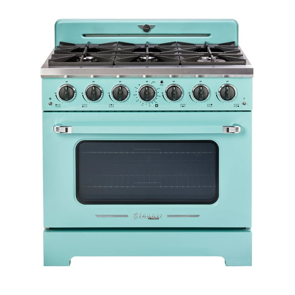 Unique Appliances Ugp-36Cr Classic Retro 36" Wide 5.2 Cu. Ft. Free Standing Gas Range -