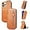 Brown, variant on Zipper Card Holder Leather Phone Case, Unique Screen Protective Bracket Shell for iPhone 14 13 12 11 Pro Max/Pro/Plus/Mini, Hot Business Wallet Back Cover(Brown,14 Pro)