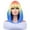 Rainbow, variant on BERON Dark Orange Women Girls Short Bob Straight Wig Heat Resistant Synthetic Wigs for Halloween Cosplay Anime Costume Party Included Eye Mask