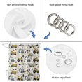 thumbnail image 7 of 60x72 Inch Shower Curtains for Bathroom, Cartoon Truck Fabric Bath Curtain Decor, Cute Yellow Grey Excavator Bulldozer Pine Tree Restroom Curtains Shower Set Accessories with 12 Hooks 60 Inch, 7 of 7