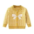 thumbnail image 1 of COM1950s Chandail à Col Rond, Manteau Tricoté pour Enfants, Cardigan à Col Rond Tricoté, Manteau Ample, 1 of 2