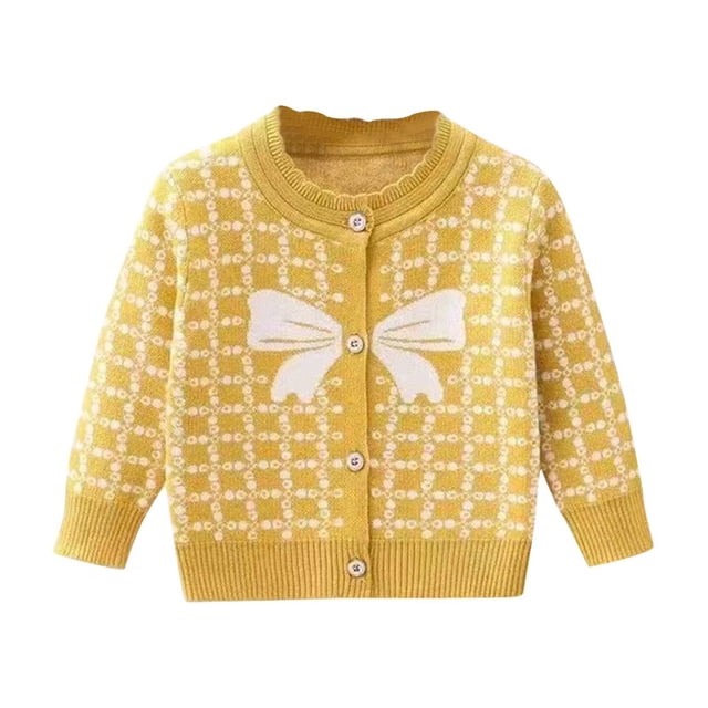 COM1950s Chandail à Col Rond, Manteau Tricoté pour Enfants, Cardigan à Col Rond Tricoté, Manteau Ample