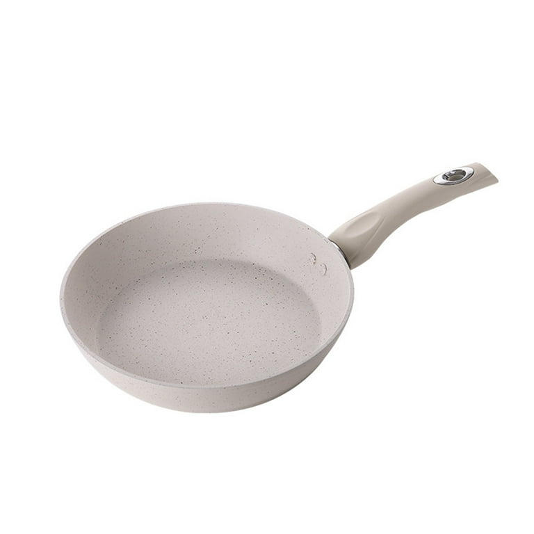 Frying Pan Nonstick Ceramic Marble Stone Anti Scratch Wooden