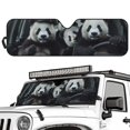 thumbnail image 5 of Uorisanigo Windshield Sun Shade for 2007-2023 Wrangler Rubicon Sahara TJ JK JKU 2 & 4 Door - Panda Driving Print Sunshade Compatible with Jeep Foldable Front Window Sun Visor Block UV Rays, 5 of 7