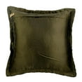 thumbnail image 4 of The HomeCentric Pillow Covers With Zippers, Olive Green Pillow Cover, Solid Pillows, Pack of 2, 12x12 inch (30x30 cm) Cushion Cover, Satin Square Pillow Cover, Vintage Ruffles Easter - Vintage Olives, 4 of 10