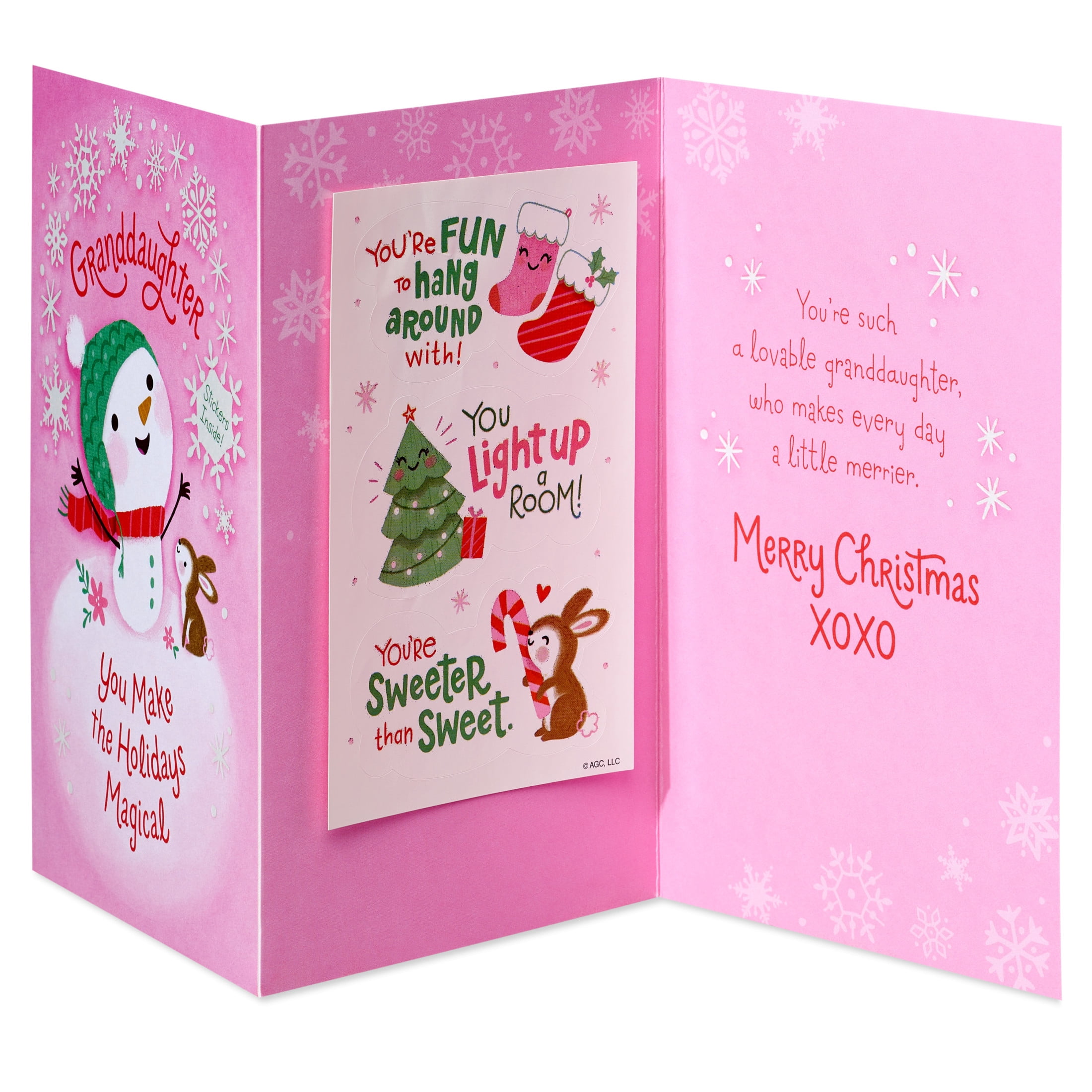 American Greetings Christmas Card for Granddaughter (Christmas Pun Stickers)