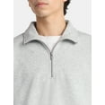 thumbnail image 4 of No Boundaries Oversized Quarter Zip Pullover with Long Sleeves, Men's & Big Men's, 4 of 5