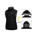 thumbnail image 3 of Little Donkey Andy Women's Fleece Puffy Vest Warm Sleeveless Puffer Jacket with Removable Hood for Golfing Hiking Black M, 3 of 7