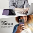 thumbnail image 4 of Allytechgroup Magnetic Compatible for iPhone 14 Plus Wallet Case, Detachable Cards Holder Wireless Charing Support Shockproof Protective Phone Cover for iPhone 14 Plus, Purple, 4 of 9