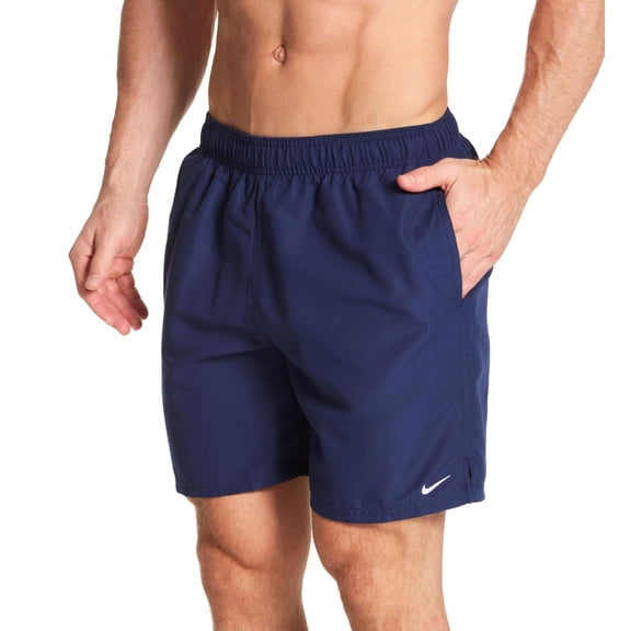 Nike Mens Solid Lap 7 Inch Volley Short Swim Trunk - Midnight Navy White - XL