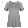 thumbnail image 1 of Electronicheart T-shirt Femme à Rayures Manches Courtes Col Rond Gris S, 1 of 6