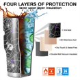 thumbnail image 7 of 30oz Halloween Spider Web and Skulls Pattern Tumblers Stainless Steel Tumbler with Lid and Straw,Vacuum Insulated Double Wall Travel Tumbler Cups Mug with Cleaning Brush for Coffee,Tea, 7 of 7