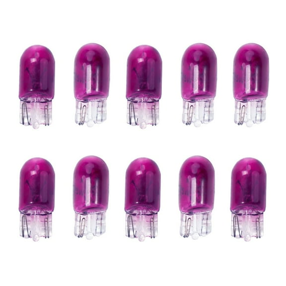 10x Purple For T10 501 5W Car Dashboard Dash Panel Gauge Light Bulbs Accessories