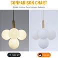 thumbnail image 4 of More Change 12" W Bubble Globe Chandelier Lighting, Modern Glass Ball Cluster Pendant Lighting Fixture, Ceiling Hanging Lamp for Living Room Dining Room Bedroom, 4 of 14