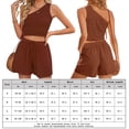 thumbnail image 2 of Pantalones Cortos De Salón Mujeres Lounge Shorts Crop Tops Sin mangas Trajes de verano de dos piezas (Light Brown X Ygjytge para Mujer Marrón claro T M, 2 of 7