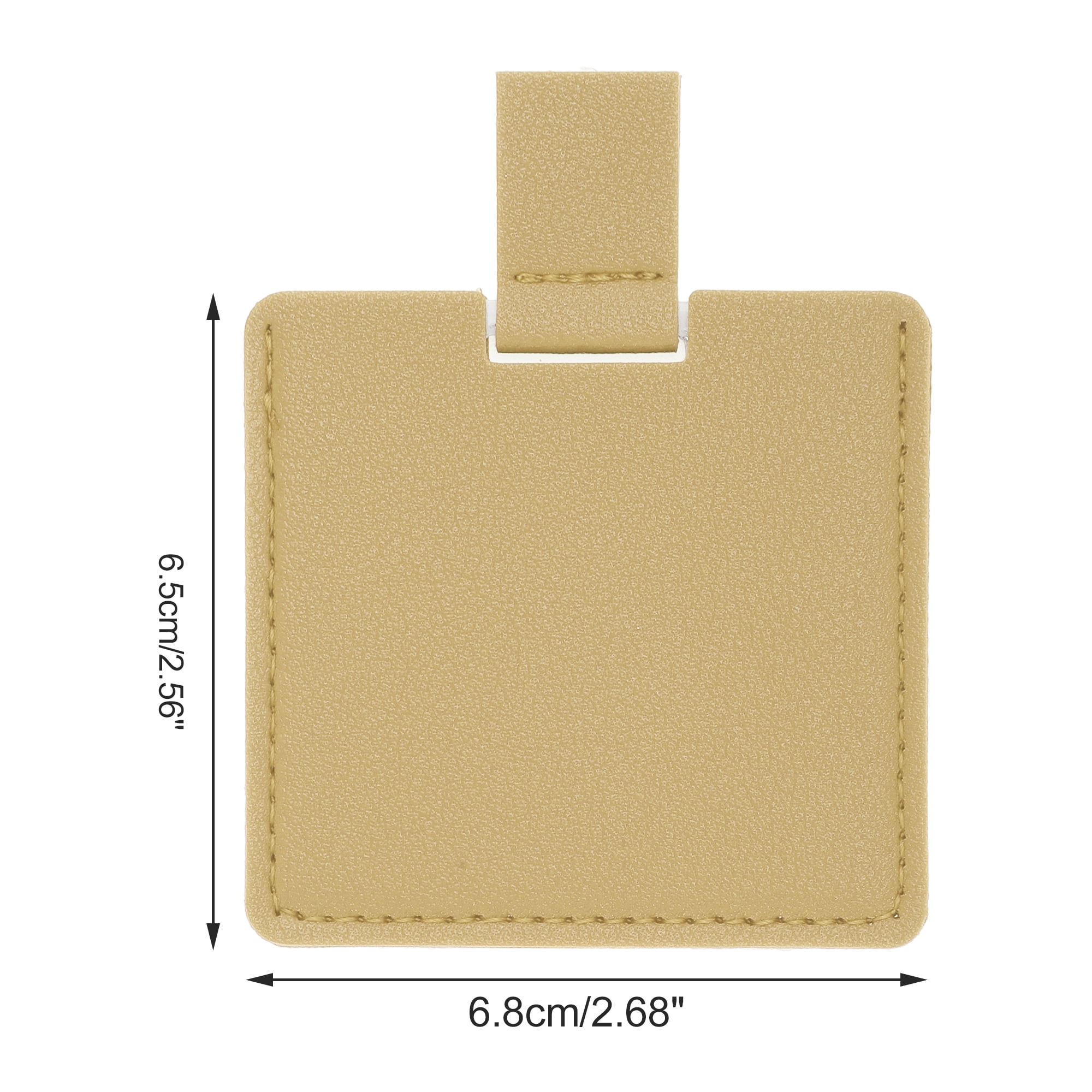 Unique Bargains 1 Pc Square Shape Makeup Mirror Light Gold Tone