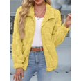 thumbnail image 4 of Chaqueta Suave y Cálida con Cremallera y Larga para Mujer Amarillo XXL, 4 of 7