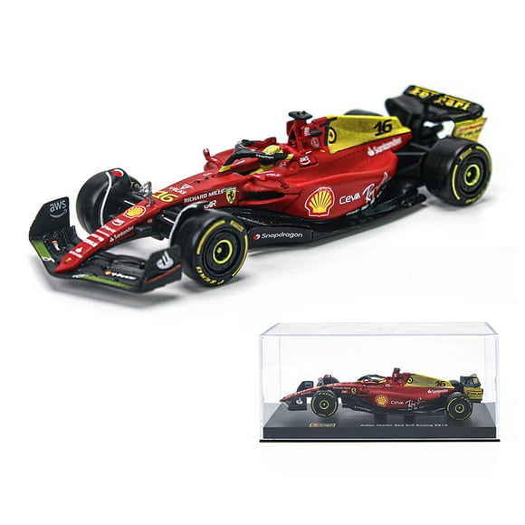 Bburago 1:43 F1 Ferrari F1-75 75e Anniversaire #16 Leclerc #55 Sainz Monza GP Italien Véhicule en Alliage Voitures Moulées sous Pression Modèle Jouets Cadeau