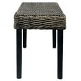 thumbnail image 2 of vidaXL Bench 110 cm Black Natural Kubu Rattan and Solid Mango Wood, 2 of 4