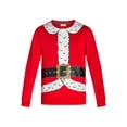 thumbnail image 5 of Holiday Time Men's & Big Men's Christmas Santa Suit Crewneck Fleece Sweatshirt, Sizes XS-3XL, 5 of 6