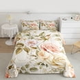 thumbnail image 3 of Feelyou Romantic Pink Rose Bedding Comforter Set, Bohemian Flower Floral Twin Comforter Sets, Western Vintage Fashion Reversible Bedding Set, Luxury Bedroom Decor, 2 Pieces, 3 of 9