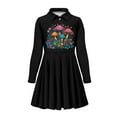 thumbnail image 4 of DISNIMO Mushroom Dress Kids Floral Dress Fall Girl Dresses Size 3-4 Long Sleeve Midi Dress Girl Button Dresses Girl Dresses Church Dress Little Girl Flower Dress Children Skater Dress Collar, 4 of 7
