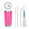 thumbnail image 1 of Vaso Térmico  Bloosom De 20oz Acero Inoxidable Con Popote Y Cepillo Rosa, 1 of 5