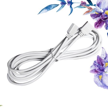 OUNONA 2-Pack White Light Extension Cord RGB Connector No Welding Needed Easy Installation