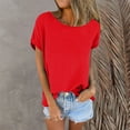 thumbnail image 3 of Mittory Summer Casual T-Shirt for Women Crewneck Short Sleeve Loose Fit Tops Lightweight Breathable Tees, 3 of 7
