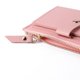 thumbnail image 3 of 3 Uds. Cartera Cuero PU Con Tarjetero Multiranura Color Sólido A La para Mujer () Rosa, 3 of 9