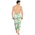 thumbnail image 2 of LA LEELA Men's Cotton Linen Effect Sulu Beach Wrap Sarong Bathing Suit Cover Up Samoan Pareo For Men One Size Teal, Beach Summer Vacation Aloha, 2 of 5