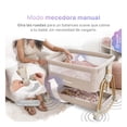 thumbnail image 3 of Cuna Colecho para Bebé Esquimal 2 en 1 , 7 Niveles de Altura, Inclinación Antirreflujo, Cesta de Almacenamiento (Arena), 3 of 7