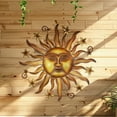 thumbnail image 6 of Liffy 24-Inch Sun Metal Wall Art - Outdoor Decor Wall Sculptures, 6 of 10