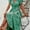 Emerald Green, variant on MORTTIC Women's Summer Boho Maxi Dress - Floral Print, Wrap V Neck, Short Sleeve, Ruffle A-Line Flowy Wedding Guest Dress