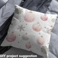 thumbnail image 2 of Homewish Merry Christmas Kids Fabric by the Yard 2 Yards, Dreamy Cartoon Xmas Ball Sewing Fabric, Grey Winter Snowflake Fabric for Sewing, Lightweight Room Decor, 2 of 6