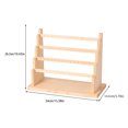 thumbnail image 4 of Redempat Universal Wooden Display Stand For Earrings Exquisite Craft Wide Application Anti-corrosion 4 Layers, 4 of 6